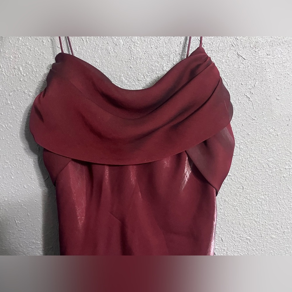 Dark red prom dress